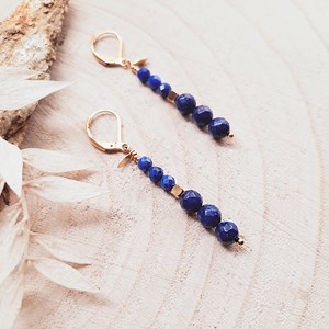 Boucles d'oreilles galaxie lapis lazuli