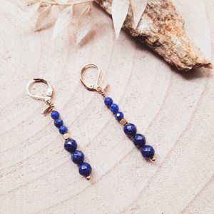 Boucles d'oreilles galaxie lapis lazuli