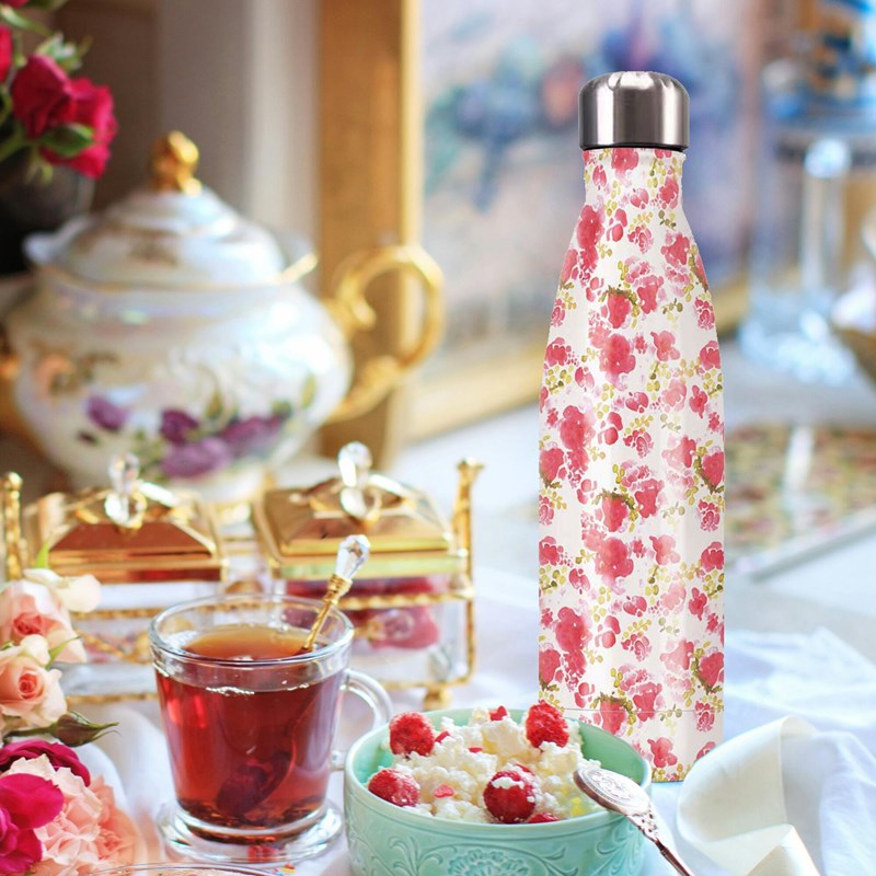 Maison Royal Garden - Gourde isotherme 500ml - roses aquarelle