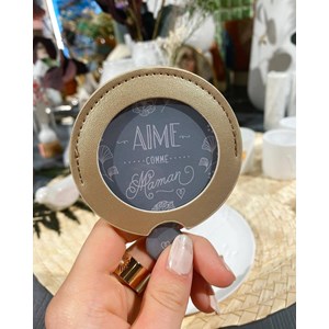 Miroir de sac & étui - aime comme maman