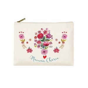 Petite trousse floral folk maman chérie