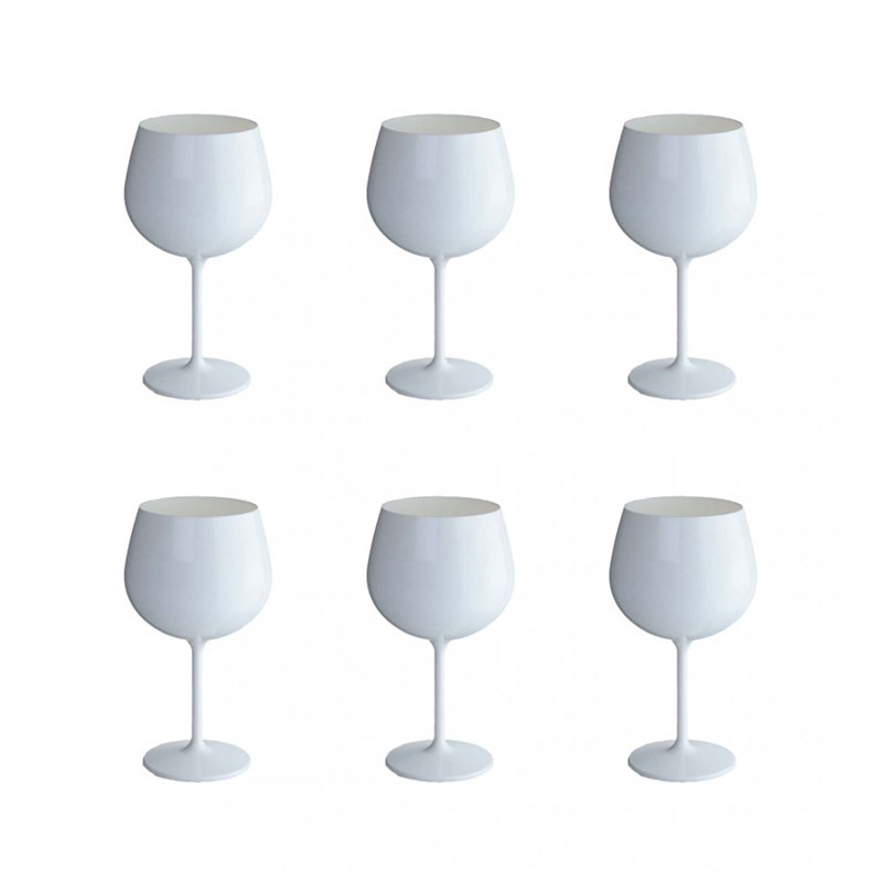 Verres à vin blanc en acrylique 460ml - lot de 6