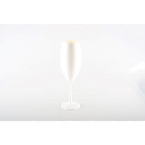 Flûtes à champagne blanches en acrylique 210ml - lot de 6