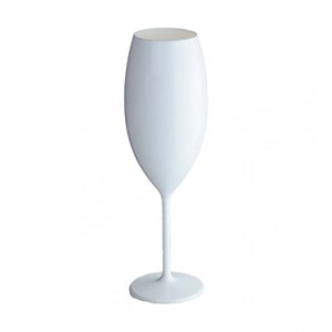 Flûtes à champagne blanches en acrylique 210ml - lot de 6