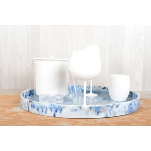 Chopes basses blanches en acrylique - lot de 6