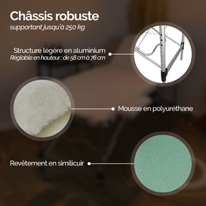 Table de massage - 2 zones