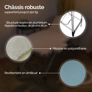 Table de massage - 3 zones