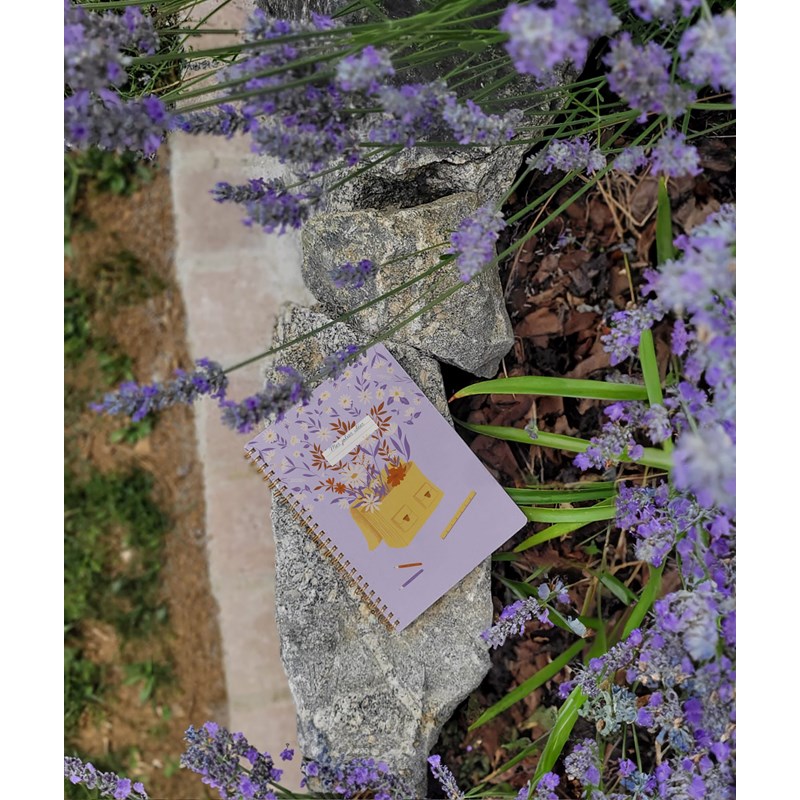 Carnet de notes à spirale bouquet amour