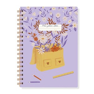 Carnet de notes à spirale bouquet amour