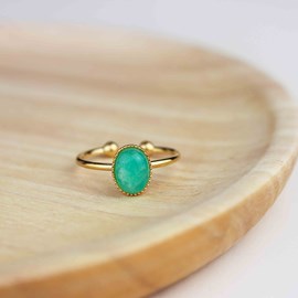 Bague amazonite ovale bijoux pour femme