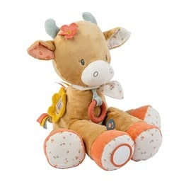 Peluche d'activité vache mila 45 cm