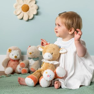 Peluche d'activité vache mila 45 cm