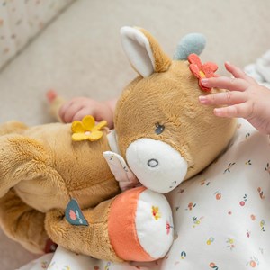 Peluche d'activité vache mila 45 cm