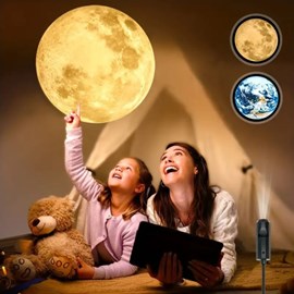 Lampe de projection led terre et lune