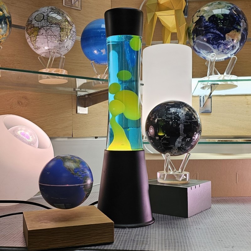 L'idée - Lampe lave trop belle en vert ! 40 cm