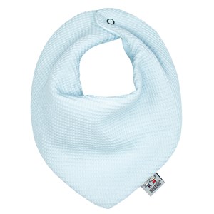 Bavoir bandana en nid d'abeille bleu