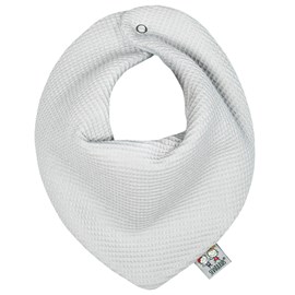 Bavoir bandana nid d'abeille gris clair