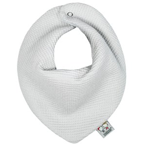 Bavoir bandana nid d'abeille gris clair