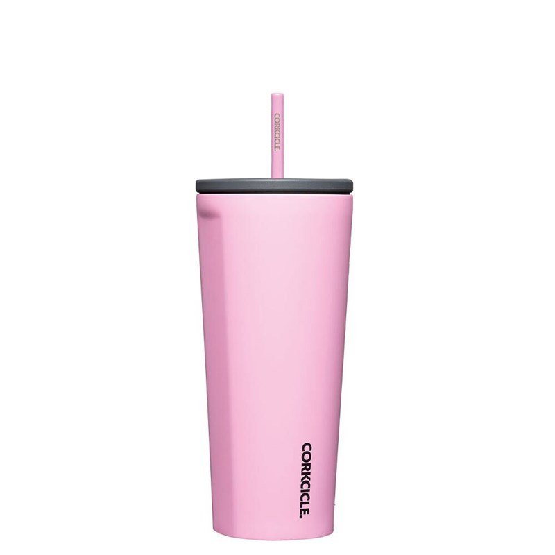 Corkcicle - Gobelet isotherme avec paille 71cl -rose