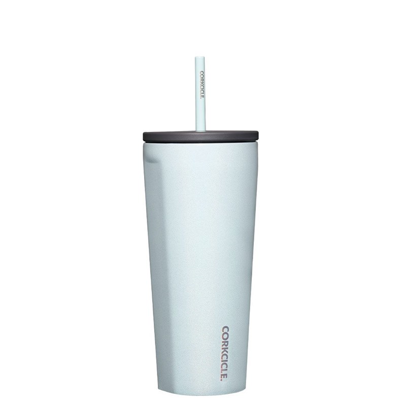 Corkcicle - Gobelet isotherme avec paille 71cl -bleu