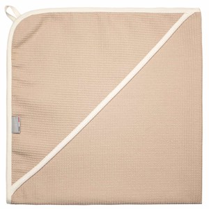Cape de bain bébé, nid d'abeille beige