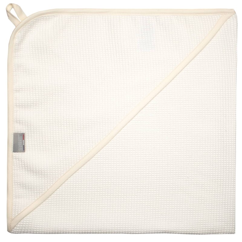Cape de bain bébé nid d'abeille coton