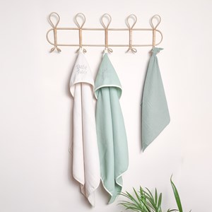 Cape de bain bébé nid d'abeille coton