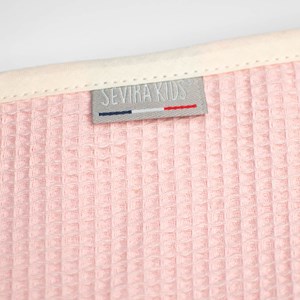 Cape de bain bébé nid d'abeille coton