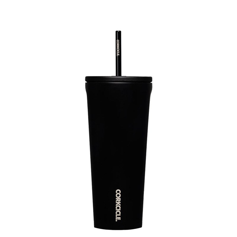 Corkcicle - Gobelet isotherme avec paille 71cl -noir