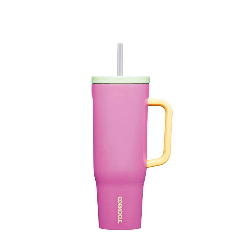 Corkcicle - Gobelet isotherme et paille 120cl -rose