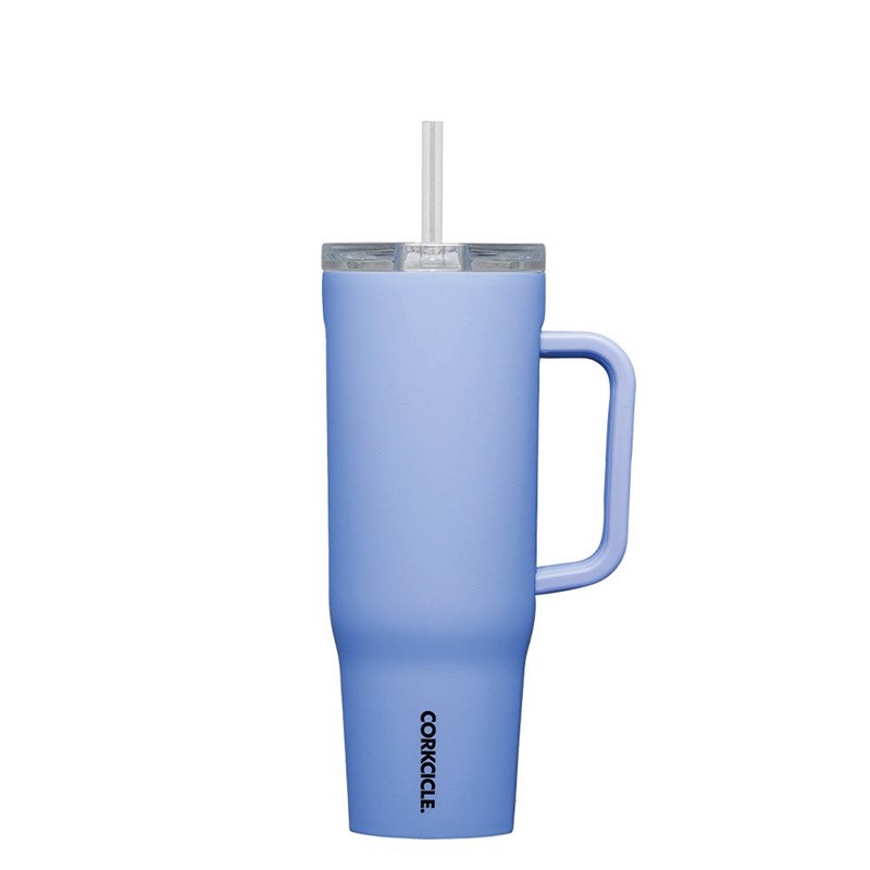 Corkcicle - Gobelet isotherme et paille 120cl -bleu