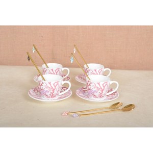 Cuillères dorées coquillages-lot de 6