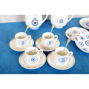 Tasses et sous-tasses chance - lot de 4