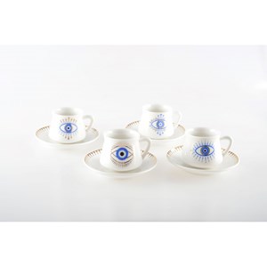 Tasses et sous-tasses chance - lot de 4