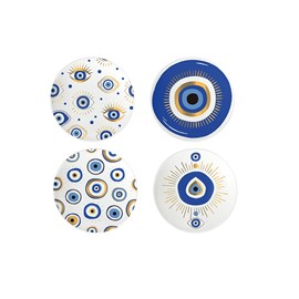 Coupelles chance bleues 12cm - lot de 4