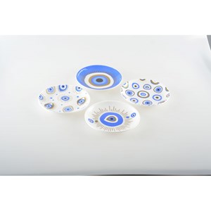 Coupelles chance bleues 12cm - lot de 4