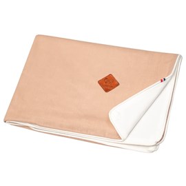 Couverture légère lin lavé pêche 70 x