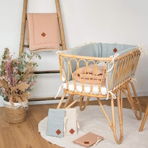 Couverture légère lin lavé beige 70 x