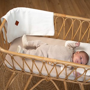 Couverture légère lin lavé beige 70 x