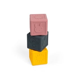 Cubes empilables sensoriels en silicone