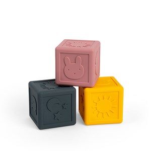 Cubes empilables sensoriels en silicone