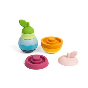 Pomme et poire empilables en silicone