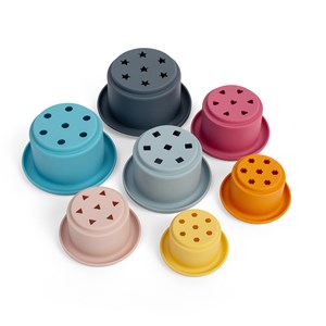 Gobelets empilables en silicone