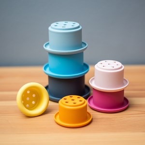 Gobelets empilables en silicone