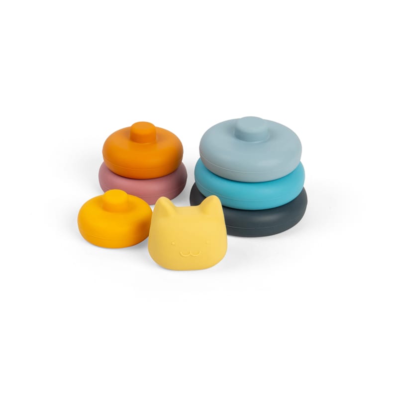 Chat empilable en silicone (Bigjigs Toys) - Image 1