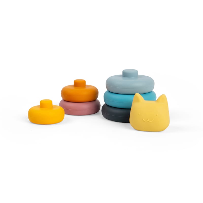Chat empilable en silicone (Bigjigs Toys) - Image 2