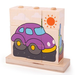 Puzzle de blocs empilables de transport