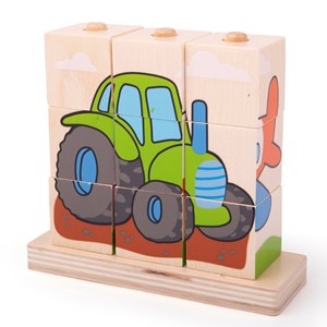 Puzzle de blocs empilables de transport