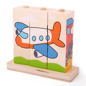 Puzzle de blocs empilables de transport
