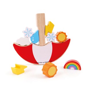 Jeu d'équilibrage météo en bois